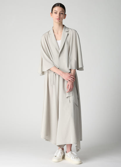 TA/PE CREPE DE CHINE SLIT GATHER PANTS