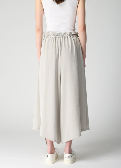TA/PE CREPE DE CHINE SLIT GATHER PANTS