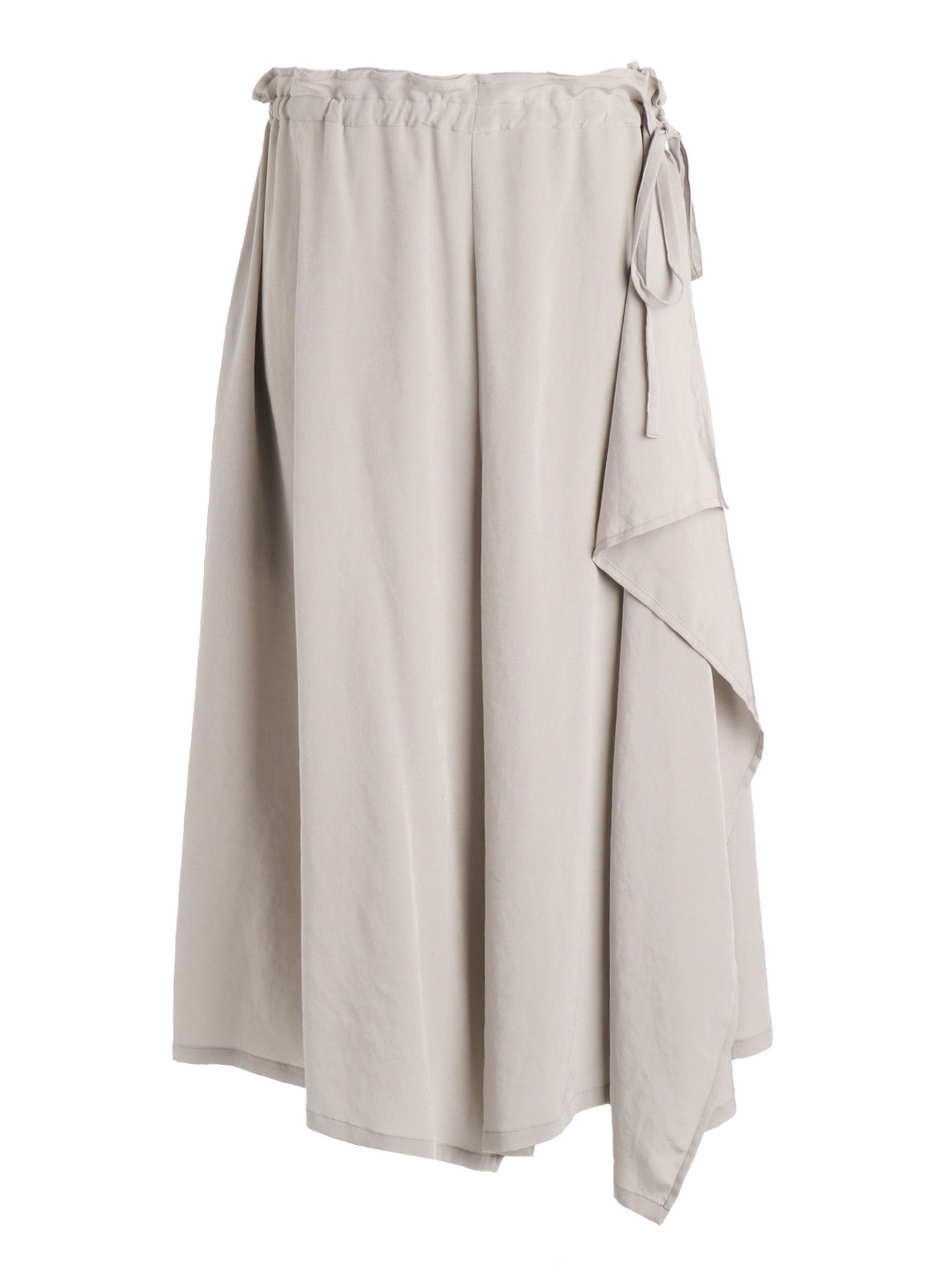 TA/PE CREPE DE CHINE SLIT GATHER PANTS