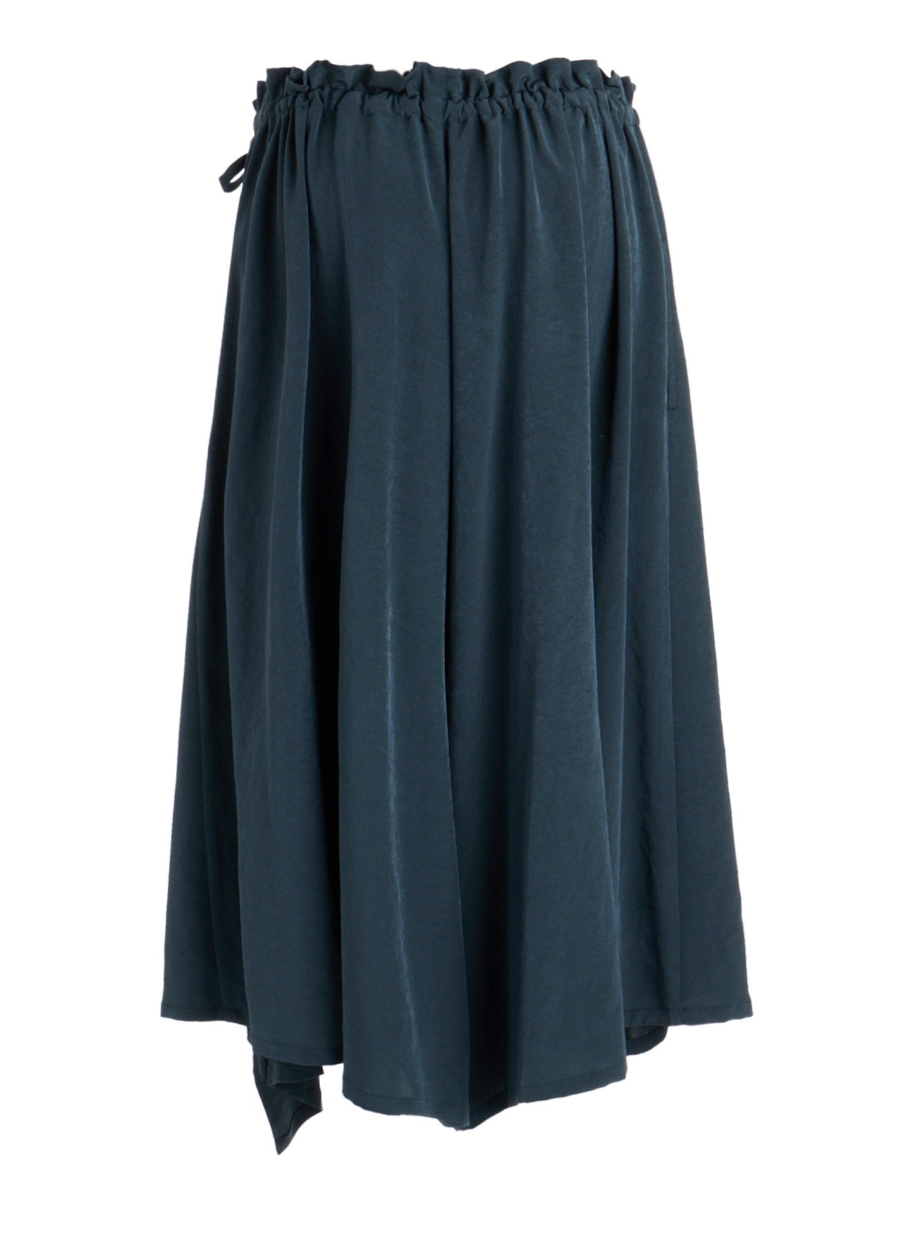 TA/PE CREPE DE CHINE SLIT GATHER PANTS
