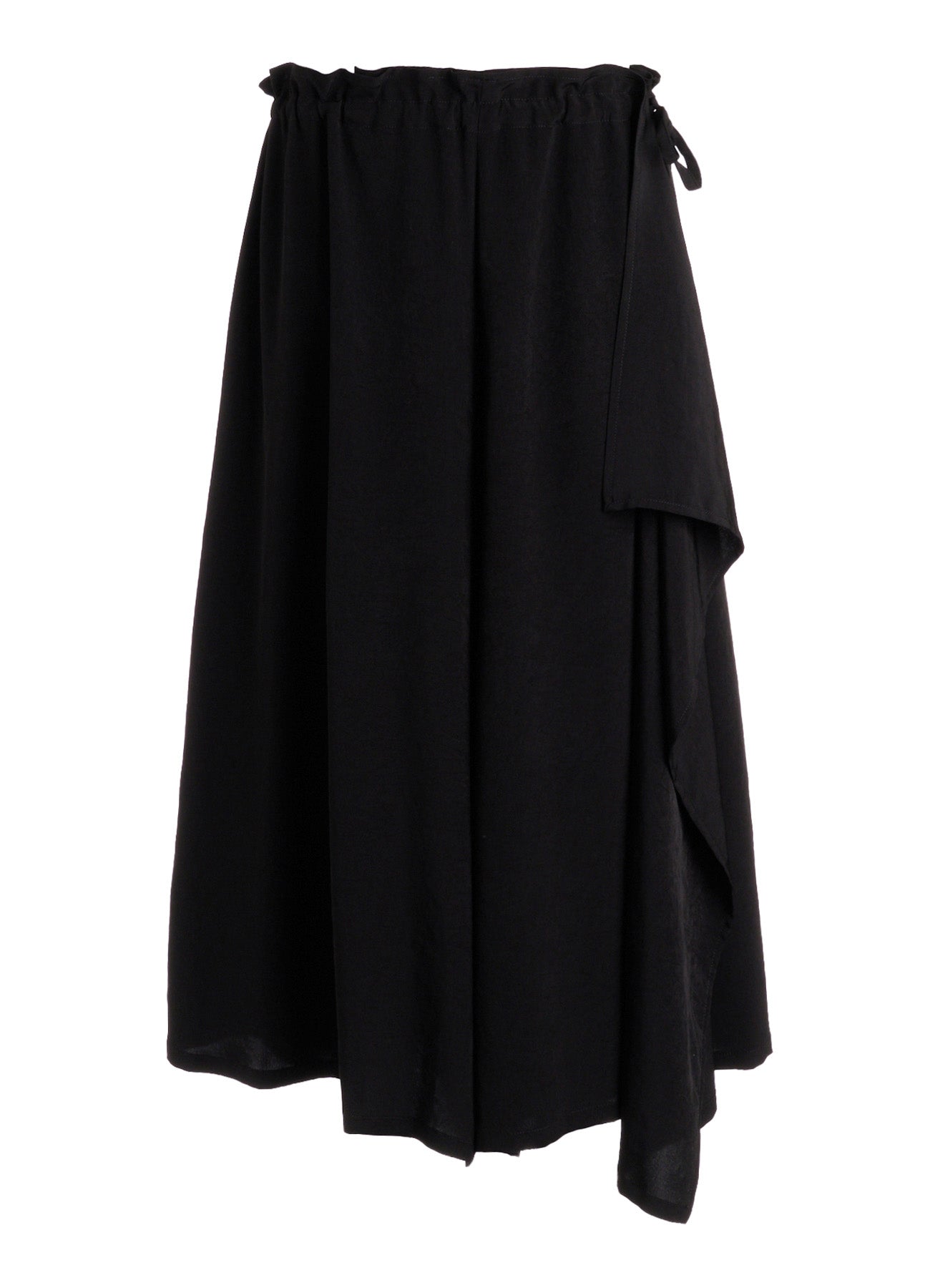 TA/PE CREPE DE CHINE SLIT GATHER PANTS