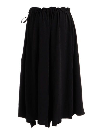TA/PE CREPE DE CHINE SLIT GATHER PANTS