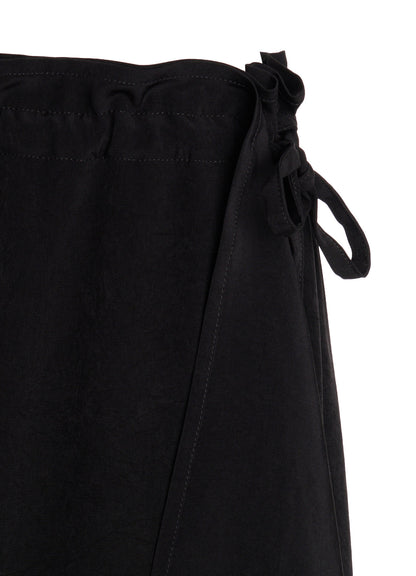 TA/PE CREPE DE CHINE SLIT GATHER PANTS