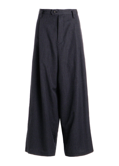WOOL GABARDINE WIDE PANTS