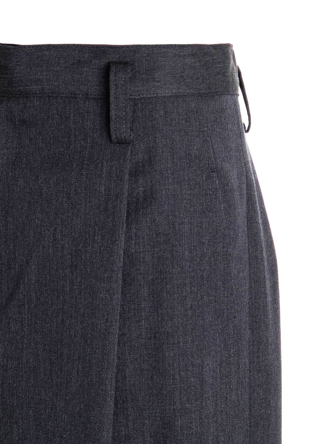 WOOL GABARDINE WIDE PANTS