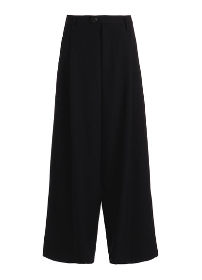 WOOL GABARDINE WIDE PANTS