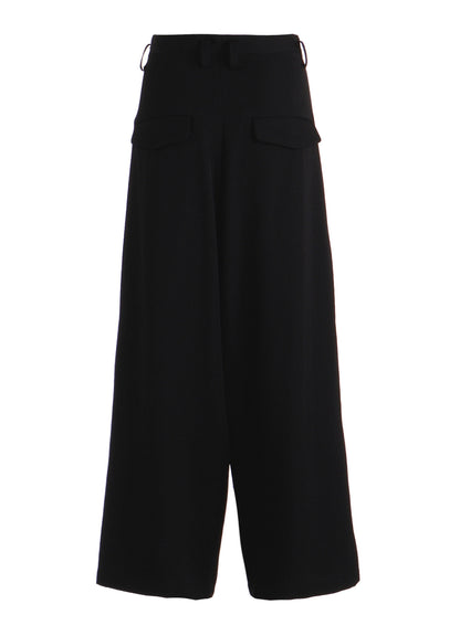 WOOL GABARDINE WIDE PANTS