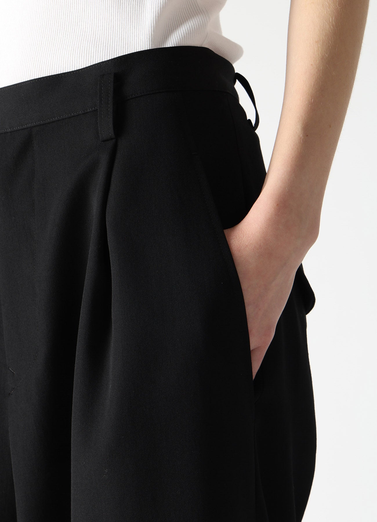 WOOL GABARDINE WIDE PANTS – THE SHOP YOHJI YAMAMOTO