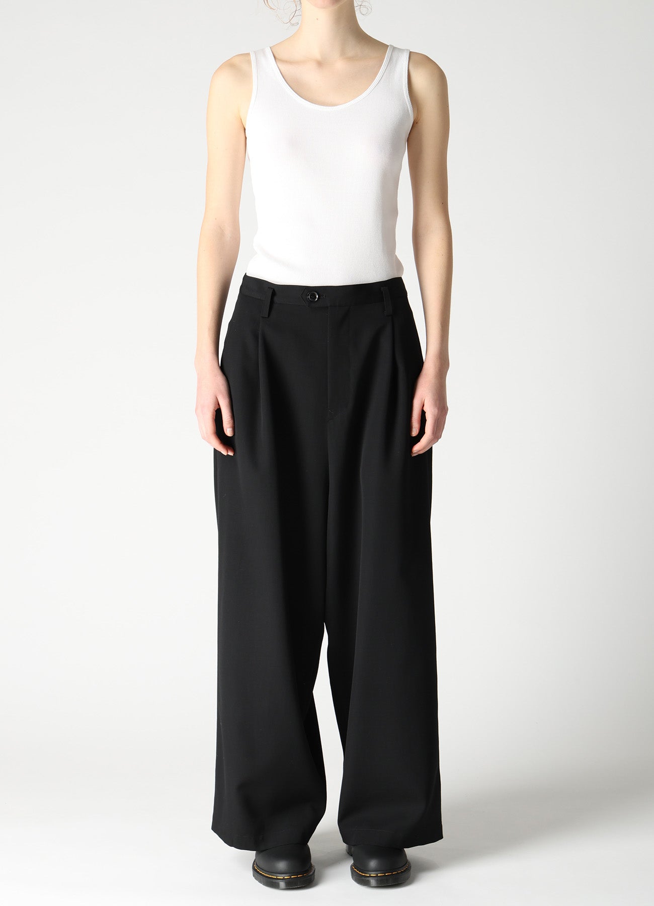 パンツ WORSTED WOOL LIGHT GABARDINE WIDE PANTS WOOL GABARDINE WIDE PANTS – THE SHOP YOHJI YAMAMOTO