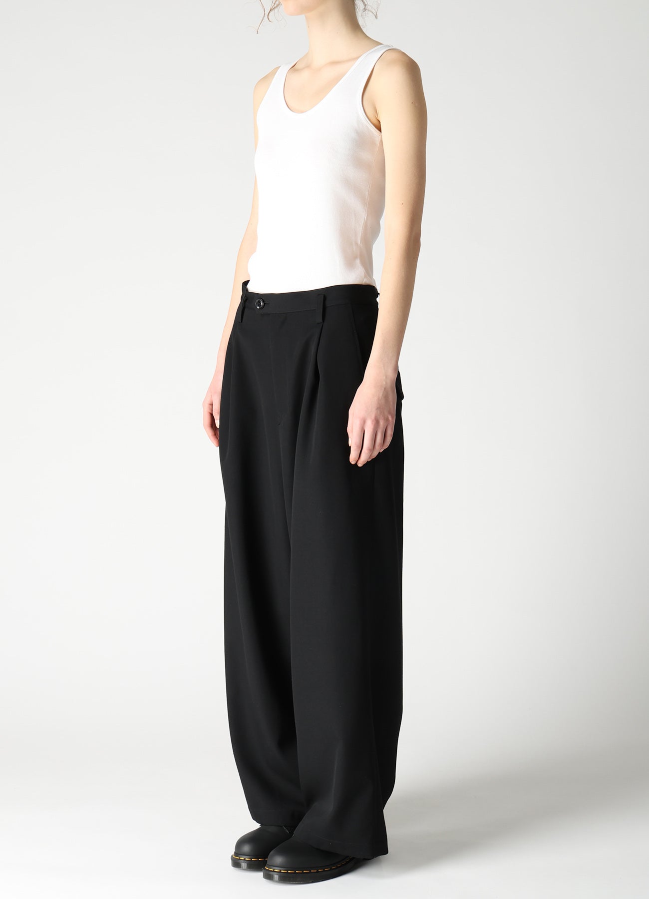 WOOL GABARDINE WIDE PANTS – THE SHOP YOHJI YAMAMOTO