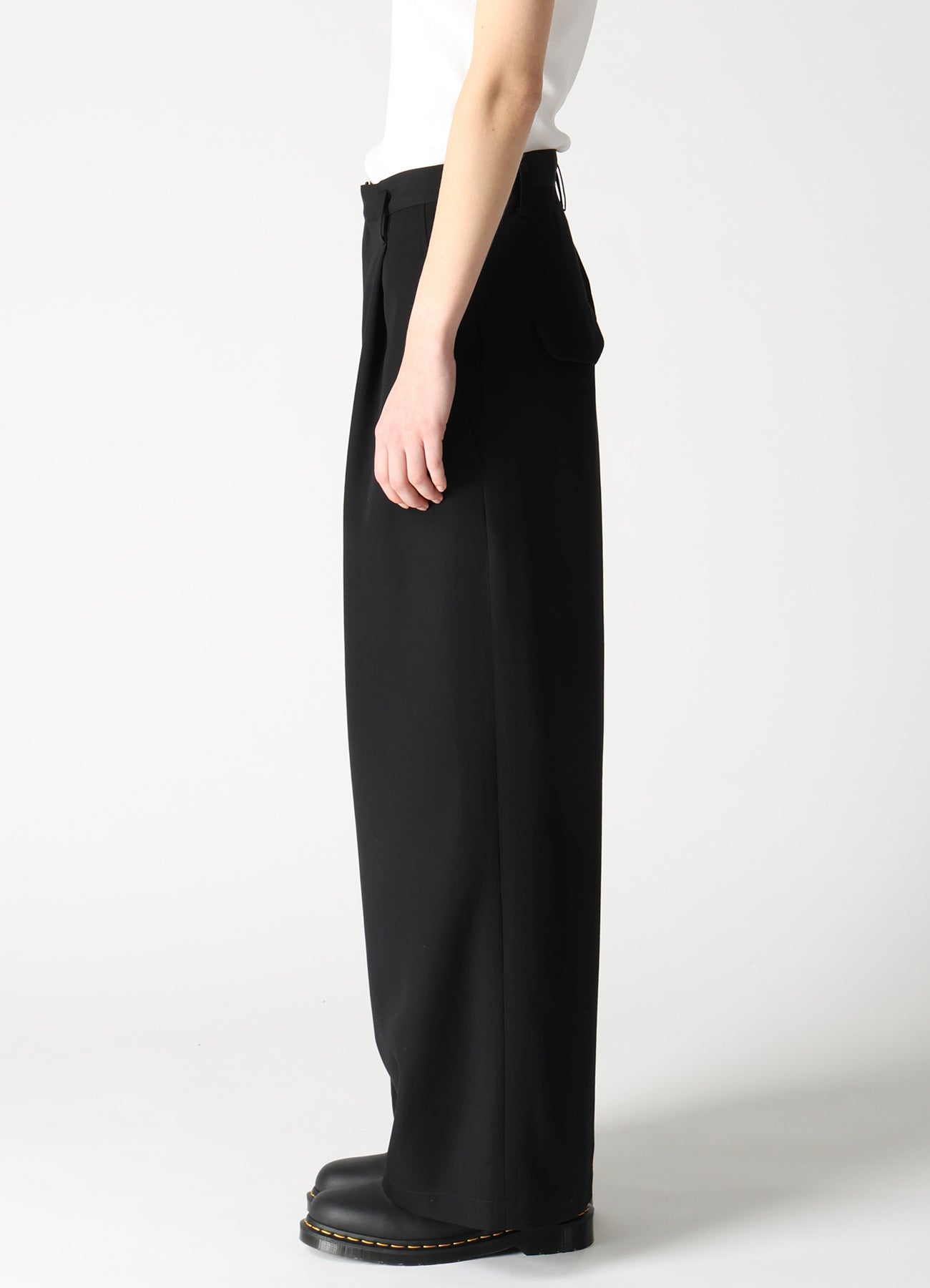パンツ WORSTED WOOL LIGHT GABARDINE WIDE PANTS WOOL GABARDINE WIDE PANTS – THE SHOP YOHJI YAMAMOTO
