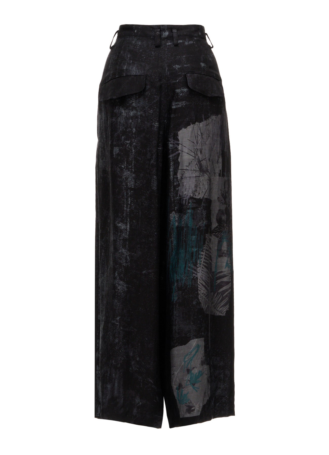 CUPRO DUNGAREE TWILL TUCK LOOSE WIDE PANTS