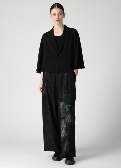 CUPRO DUNGAREE TWILL TUCK LOOSE WIDE PANTS