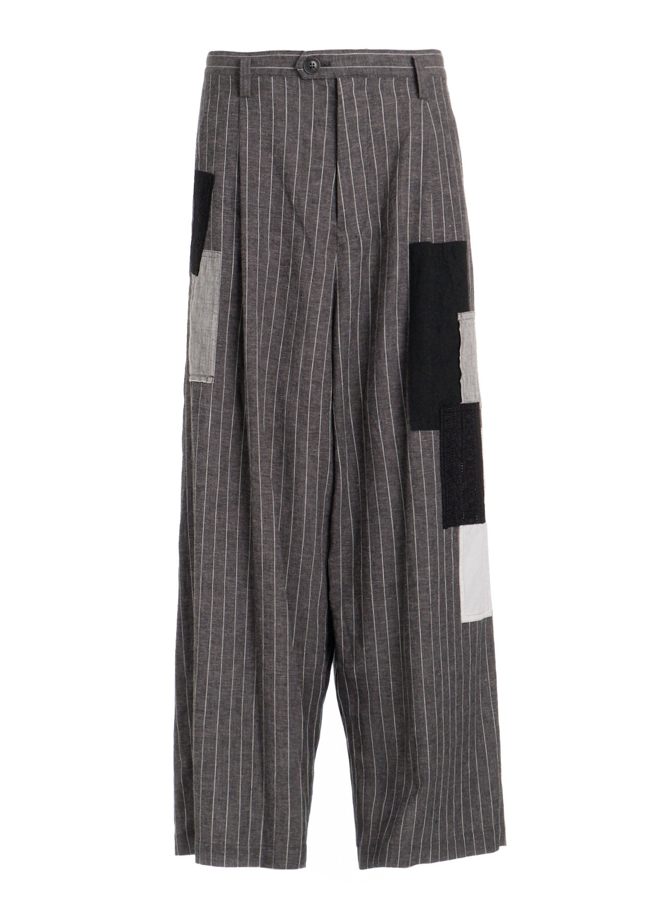 STRIPE PATCHWORK WIDE PANTS