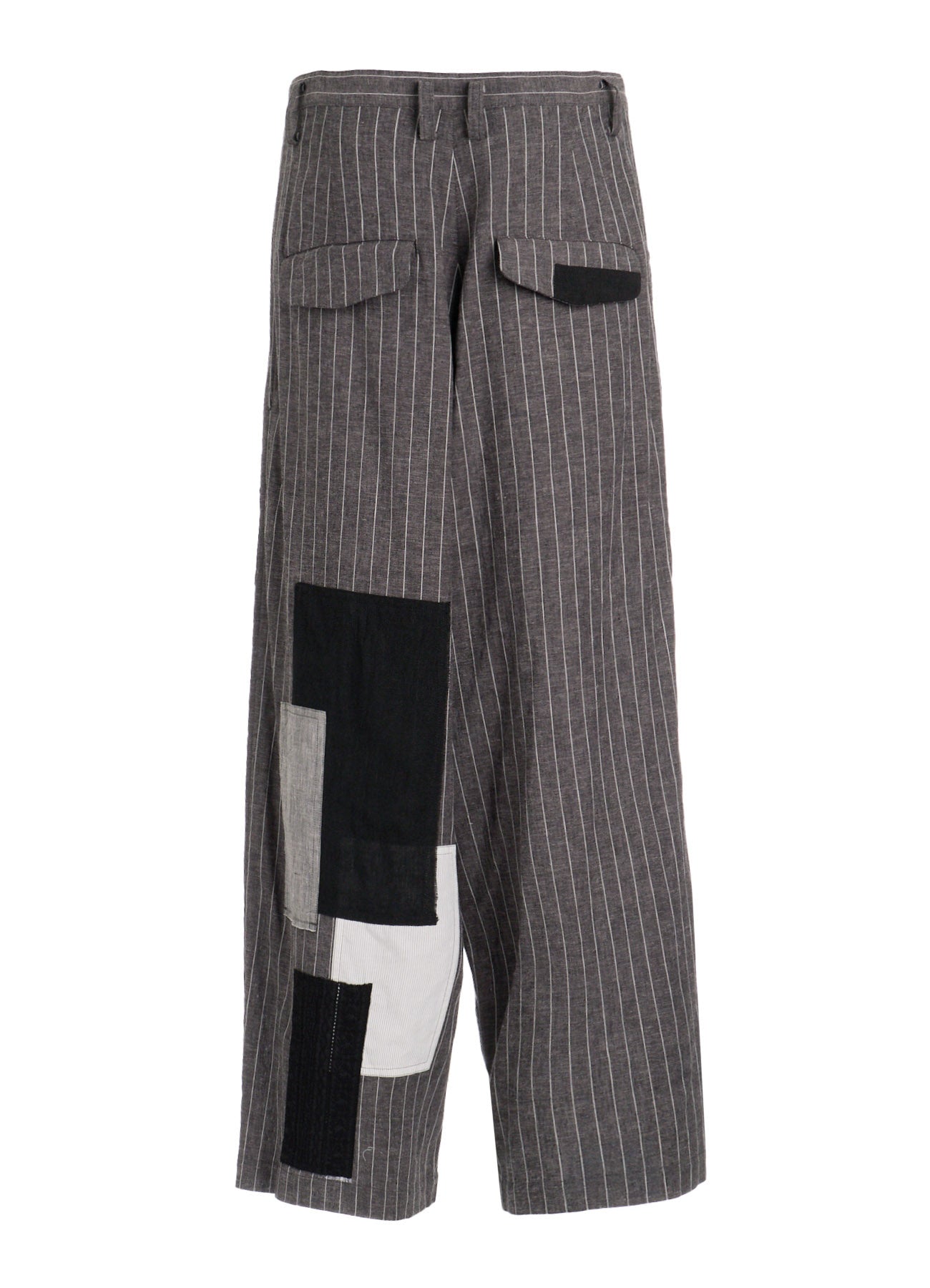 STRIPE PATCHWORK WIDE PANTS