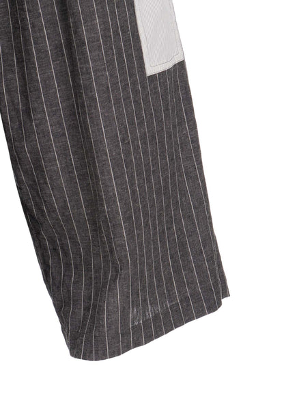 STRIPE PATCHWORK WIDE PANTS
