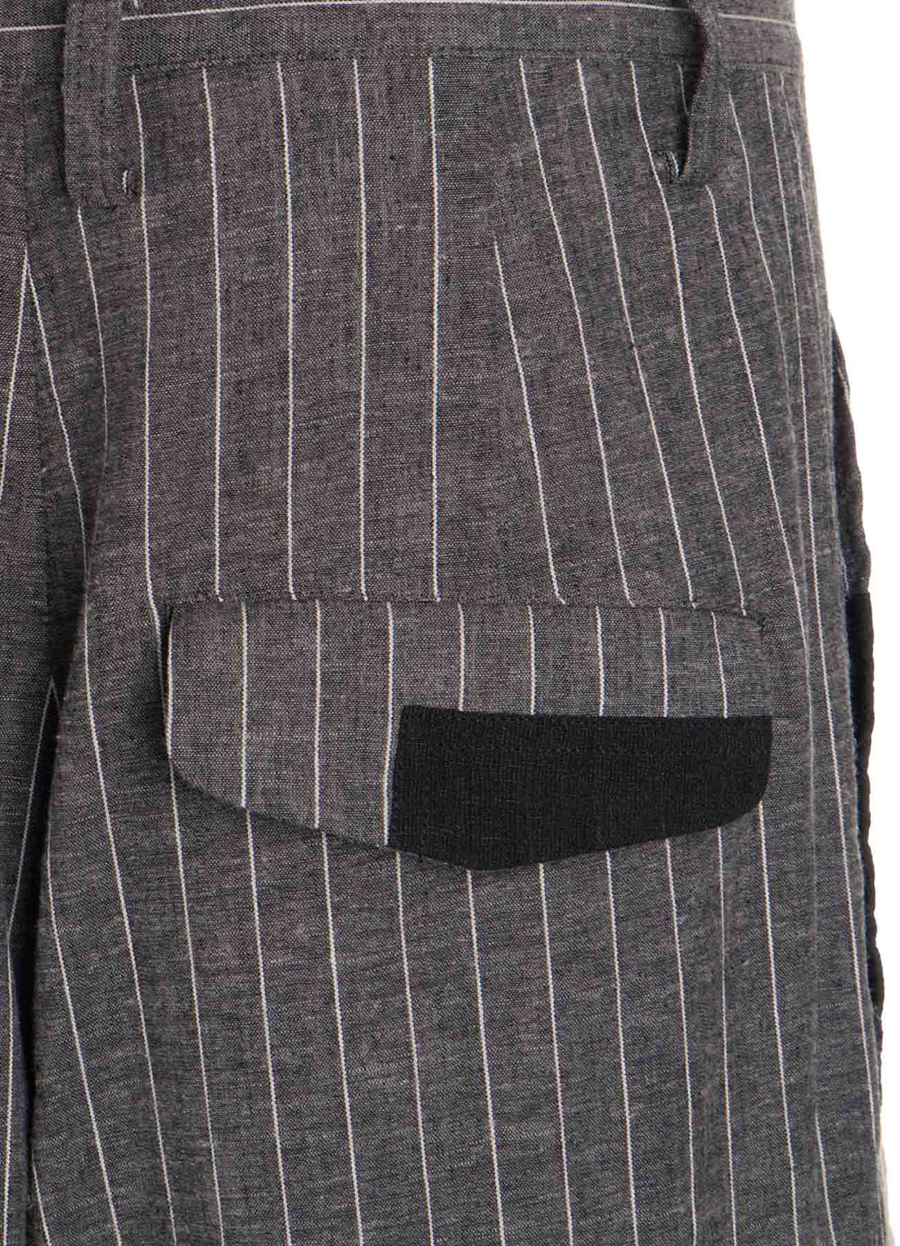 STRIPE PATCHWORK WIDE PANTS