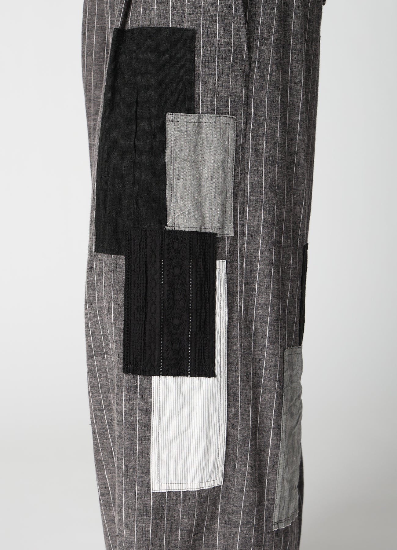 STRIPE PATCHWORK WIDE PANTS