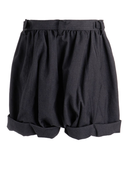 WOOL GABARDINE BALLOON SHORT PANTS