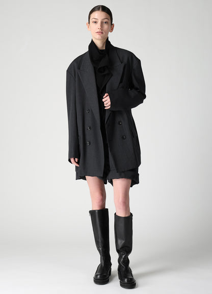 WOOL GABARDINE BALLOON SHORT PANTS