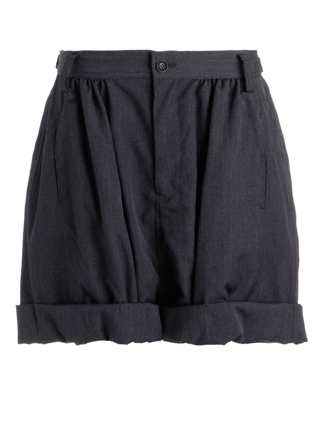 WOOL GABARDINE BALLOON SHORT PANTS