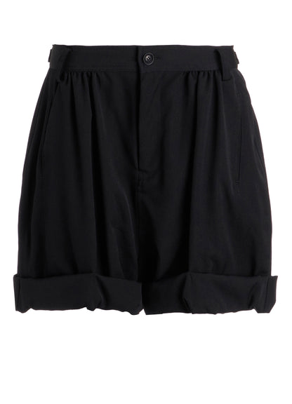WOOL GABARDINE BALLOON SHORT PANTS