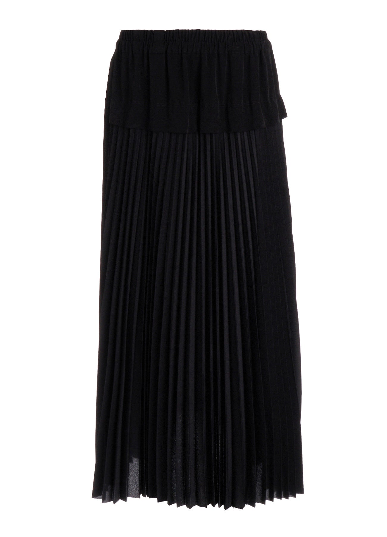 POLYESTER CREPE DE CHINE PLEATED SKIRT