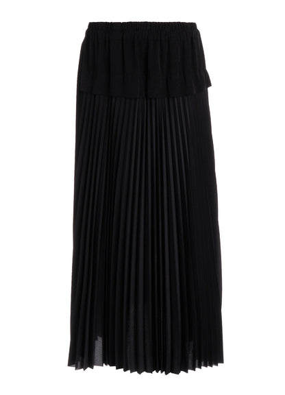 POLYESTER CREPE DE CHINE PLEATED SKIRT