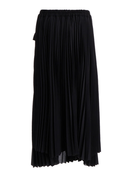 POLYESTER CREPE DE CHINE PLEATED SKIRT
