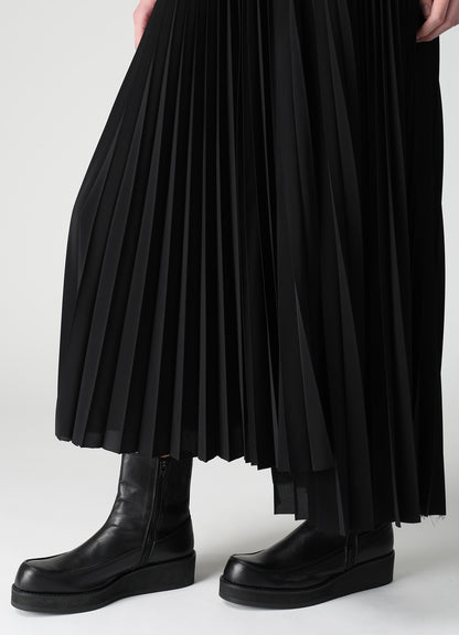 POLYESTER CREPE DE CHINE PLEATED SKIRT