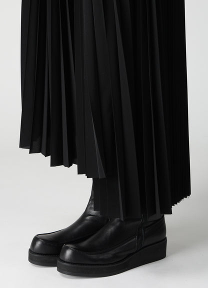POLYESTER CREPE DE CHINE PLEATED SKIRT