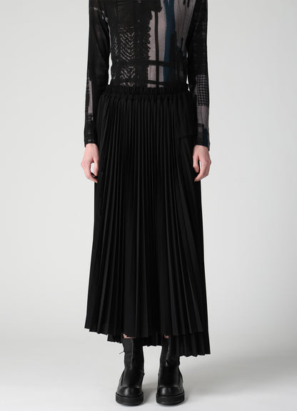 POLYESTER CREPE DE CHINE PLEATED SKIRT