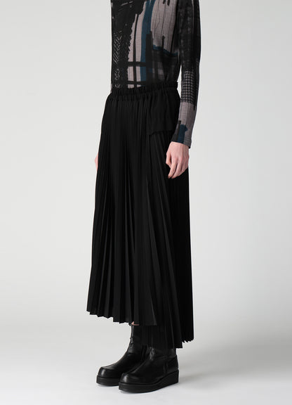 POLYESTER CREPE DE CHINE PLEATED SKIRT