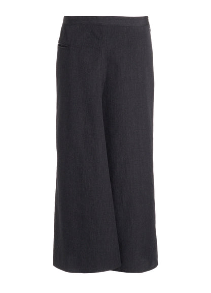 WOOL GABARDINE SEMI FLARE LONG SKIRT