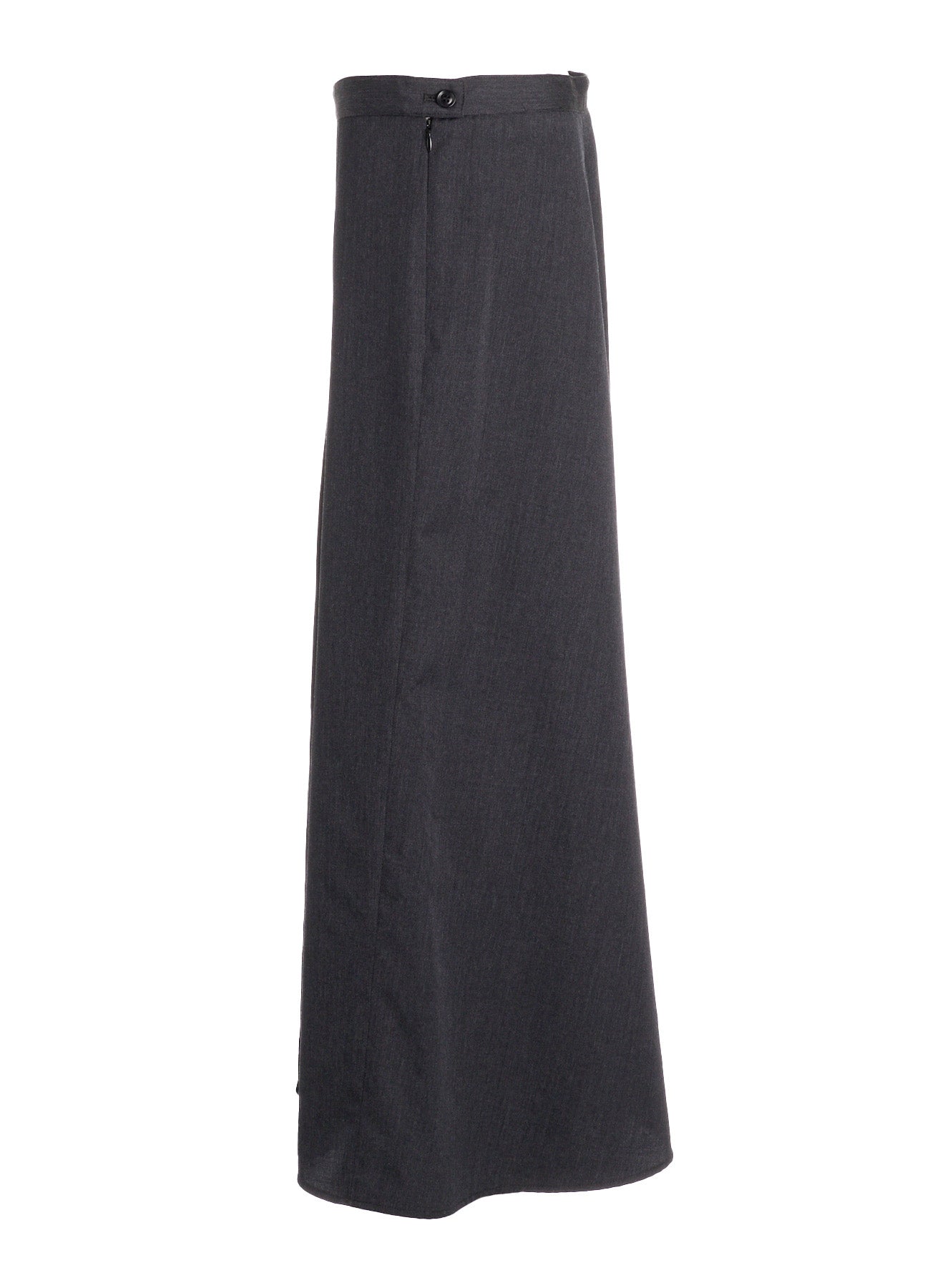 WOOL GABARDINE SEMI FLARE LONG SKIRT