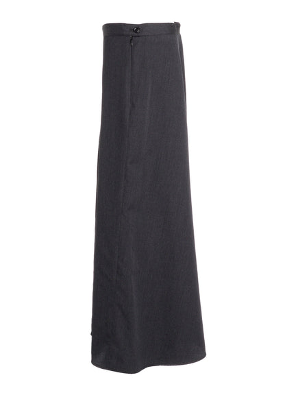 WOOL GABARDINE SEMI FLARE LONG SKIRT