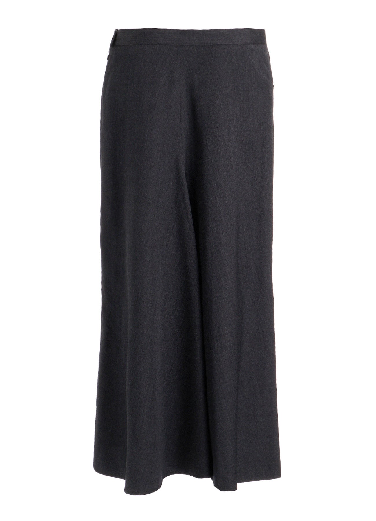 WOOL GABARDINE SEMI FLARE LONG SKIRT