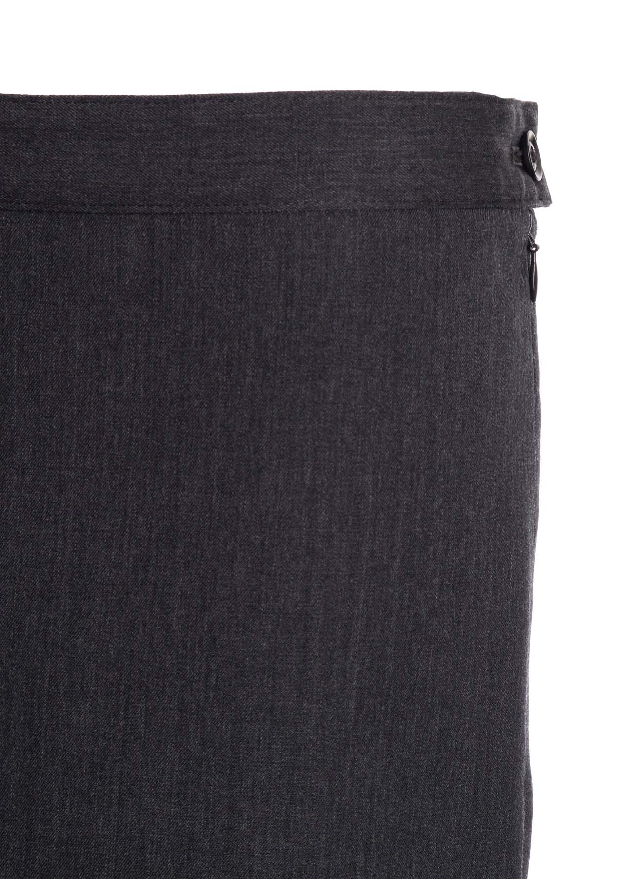 WOOL GABARDINE SEMI FLARE LONG SKIRT