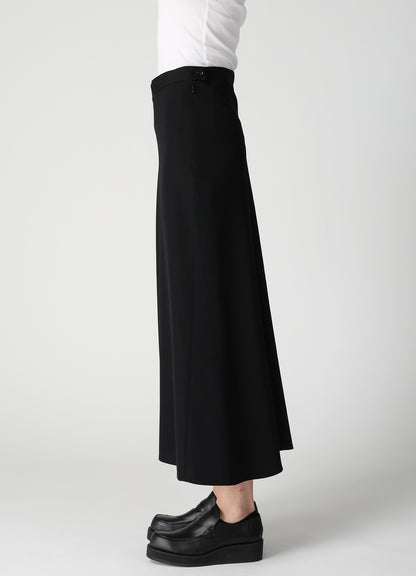 WOOL GABARDINE SEMI FLARE LONG SKIRT