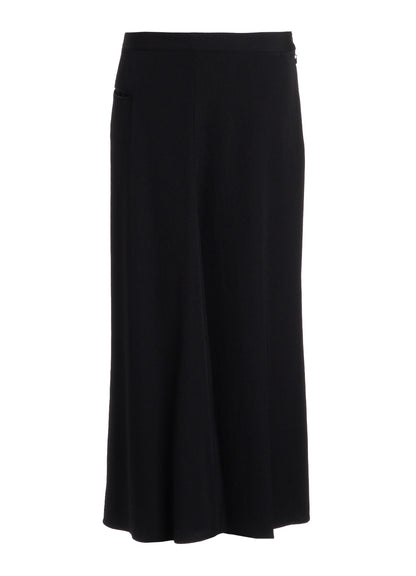WOOL GABARDINE SEMI FLARE LONG SKIRT