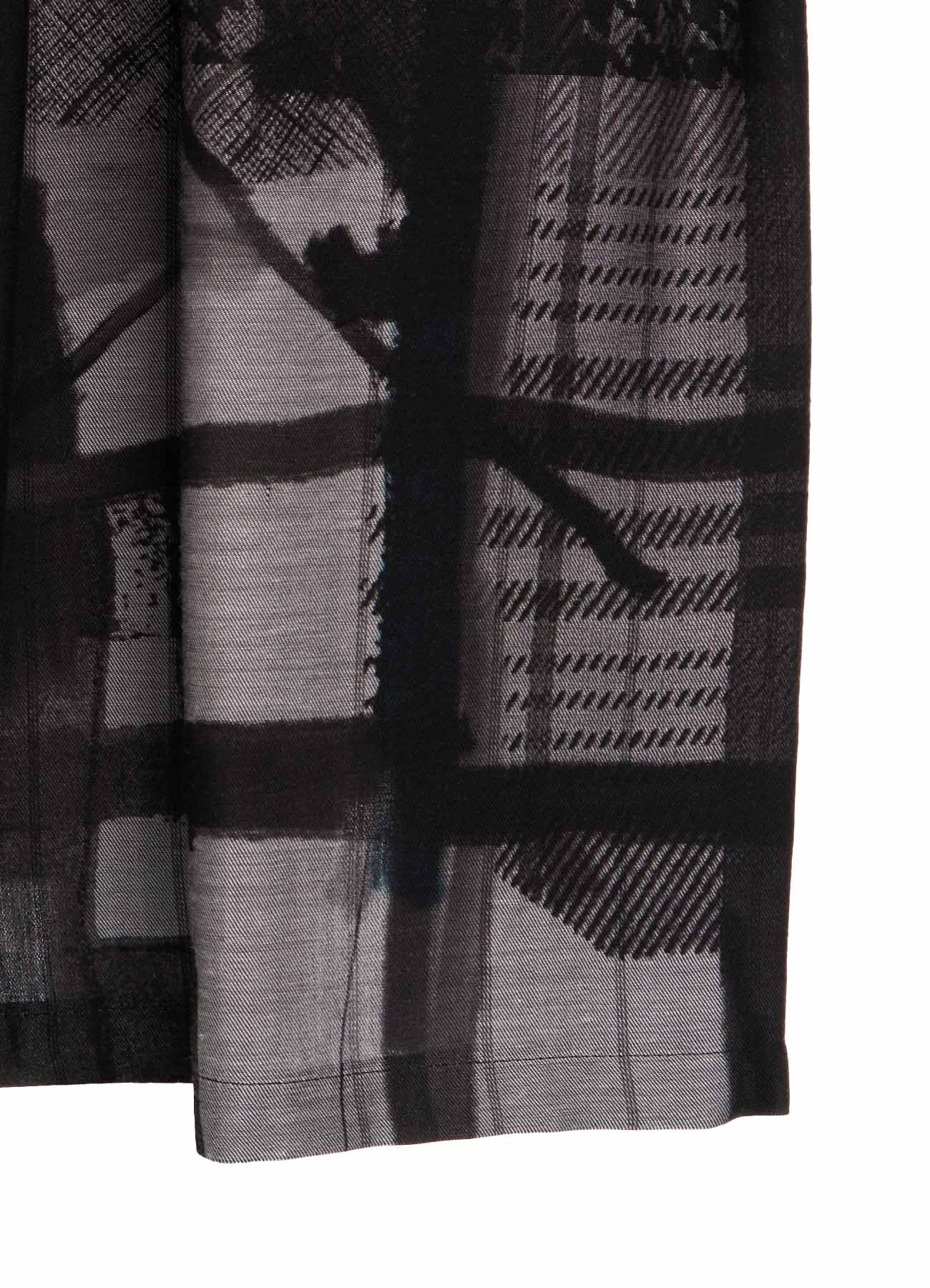 CU/DUNGAREE TWILL PLAID PRINT GATHER SKIRT