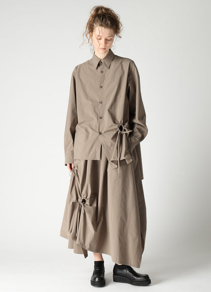 POLYESTER TYPEWRITER CIRCLE GATHER SKIRT