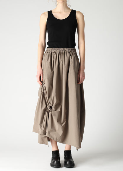 POLYESTER TYPEWRITER CIRCLE GATHER SKIRT