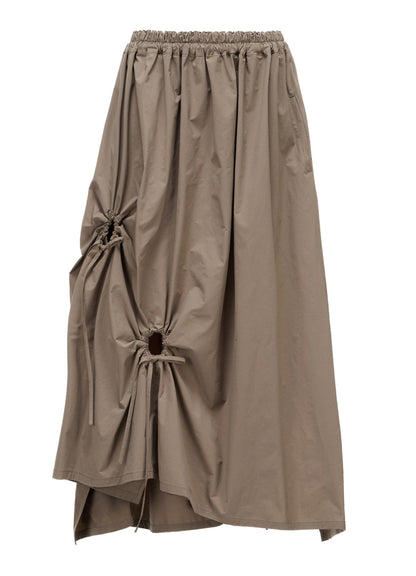 POLYESTER TYPEWRITER CIRCLE GATHER SKIRT