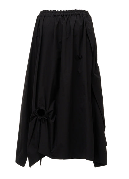 POLYESTER TYPEWRITER CIRCLE GATHER SKIRT