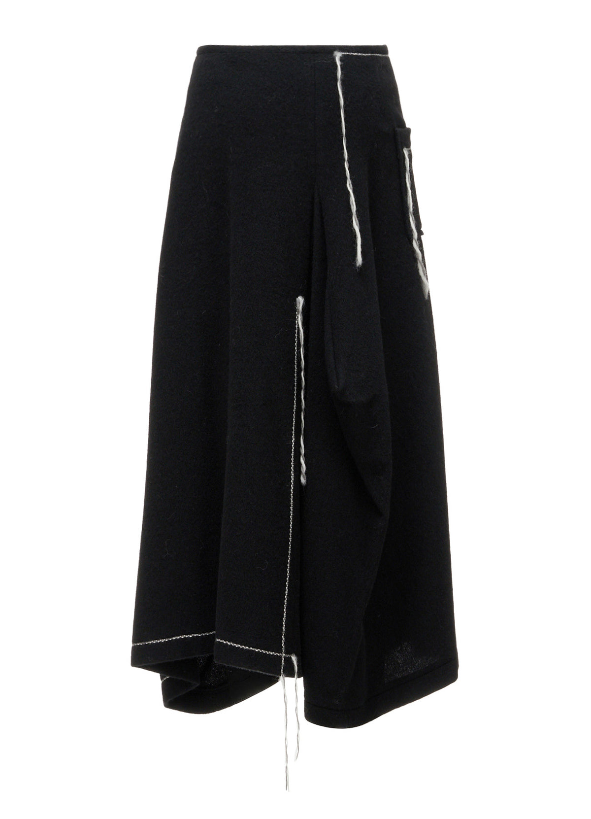LIGHT SHAGGY BIG STITCH FLARE SKIRT