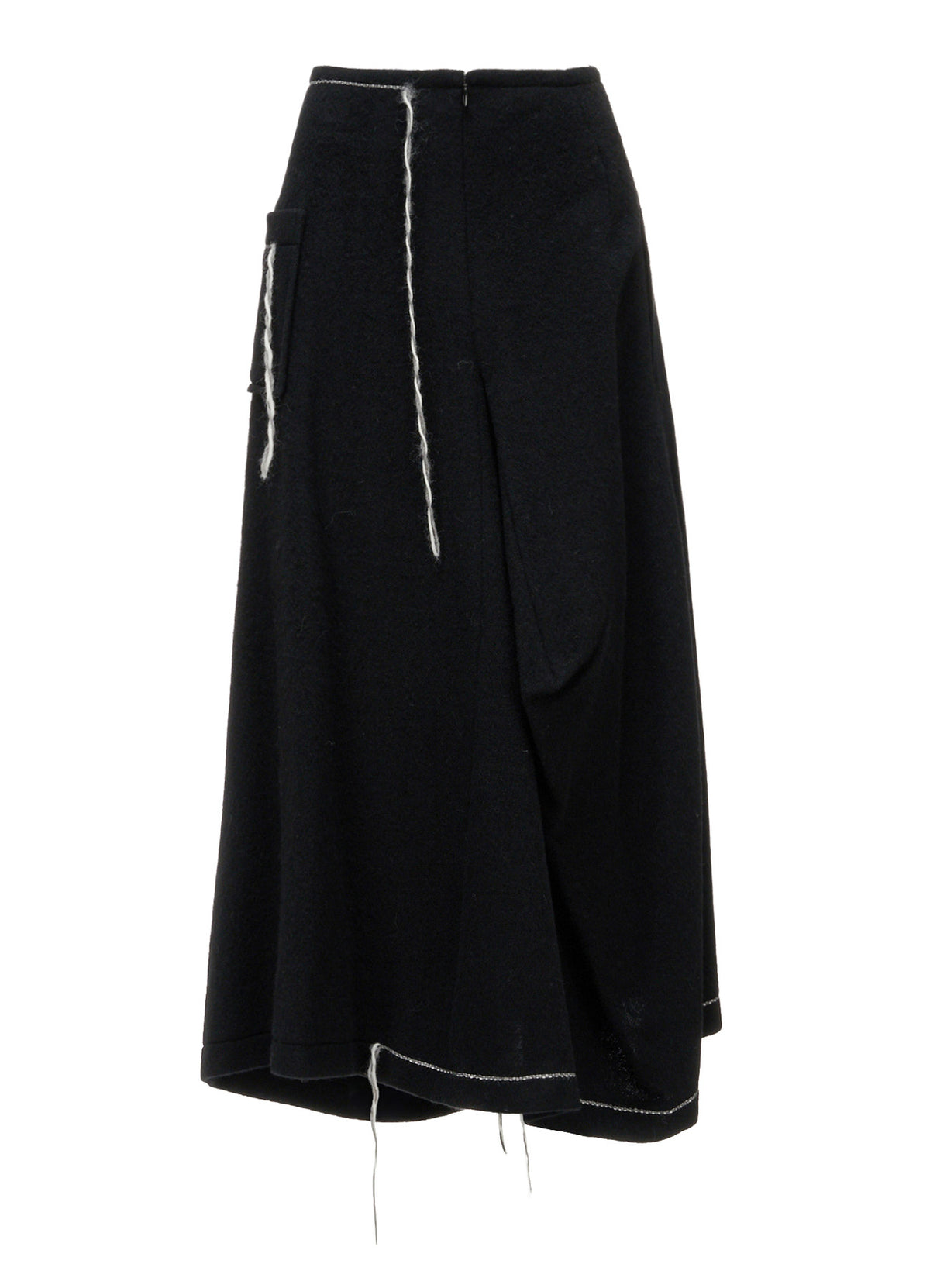 LIGHT SHAGGY BIG STITCH FLARE SKIRT