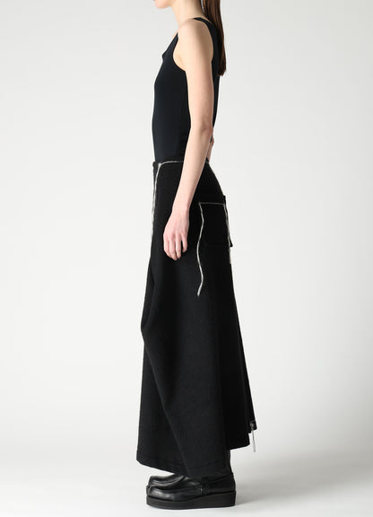 LIGHT SHAGGY BIG STITCH FLARE SKIRT