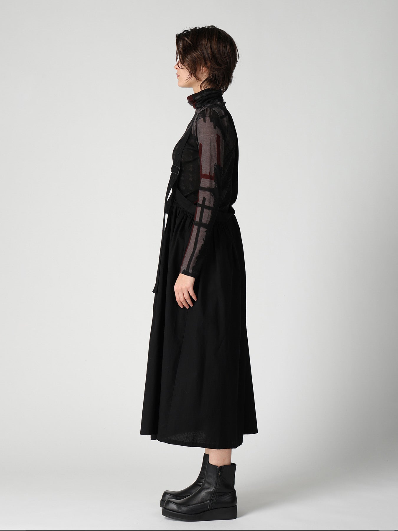 [Y's BORN PRODUCT] SINGLE SHOULDER STRAP SKIRT