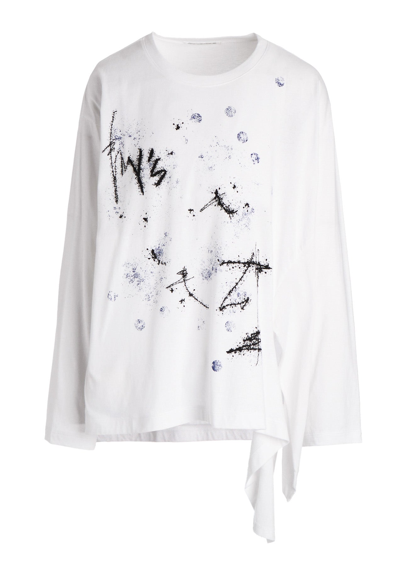 30/- JERSEY Y'S LOGO PRINT SIDE SLIT LONG SLEEVE T-SHIRTS